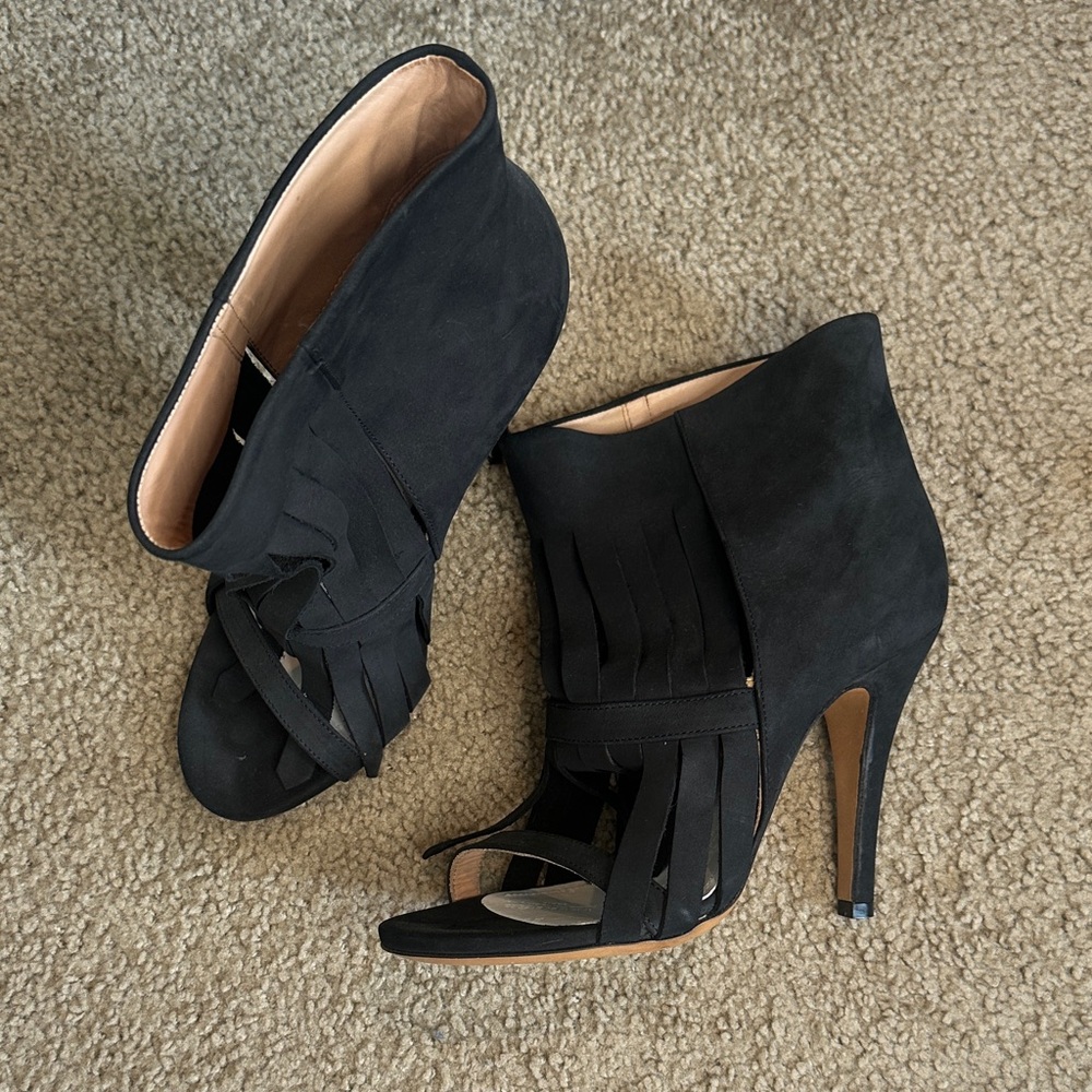 Maison Martin Margiela Black Fringe Heels